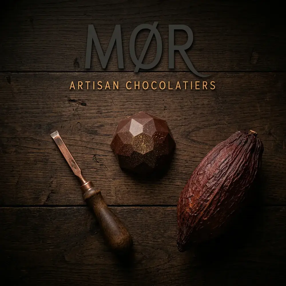 Artisan chocolate and cacao pod